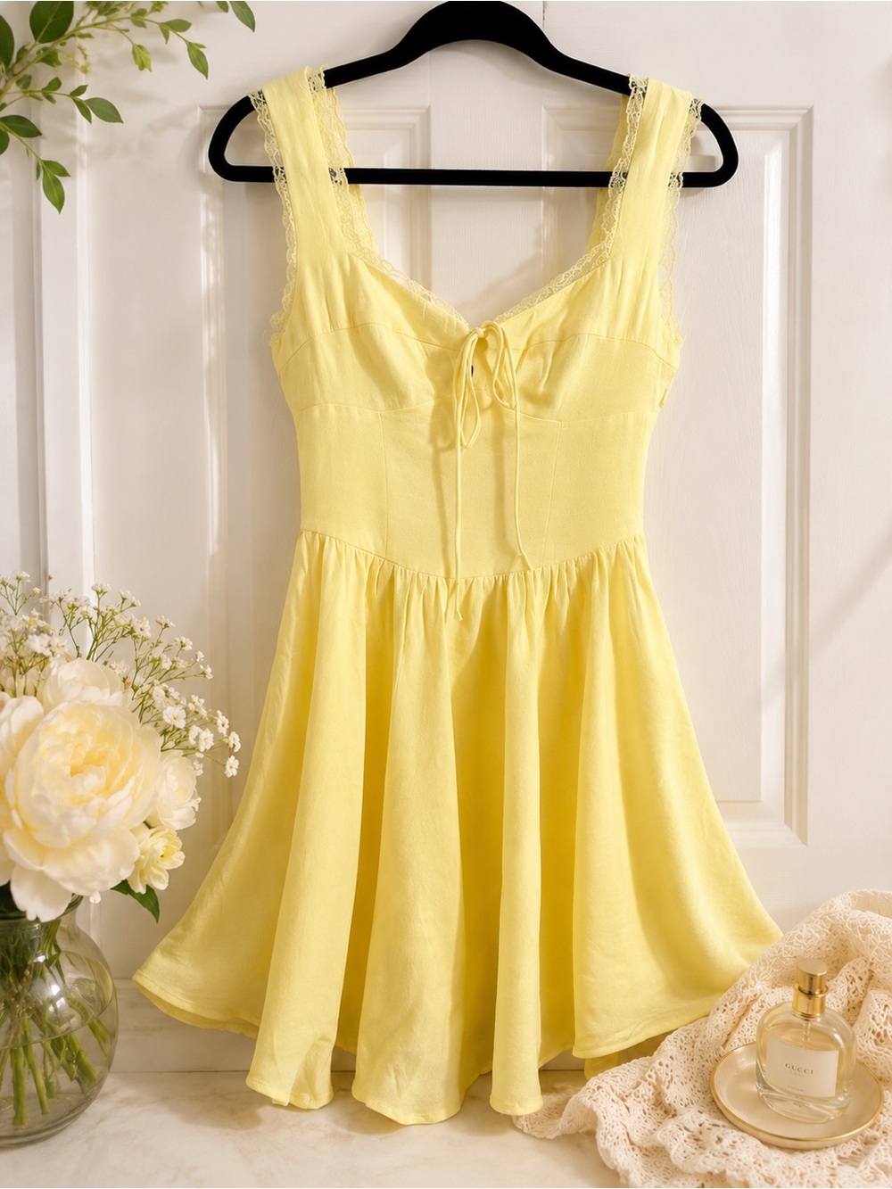 Cotton Candy LA Lace Trim Babydoll Dress NWT • Size Small